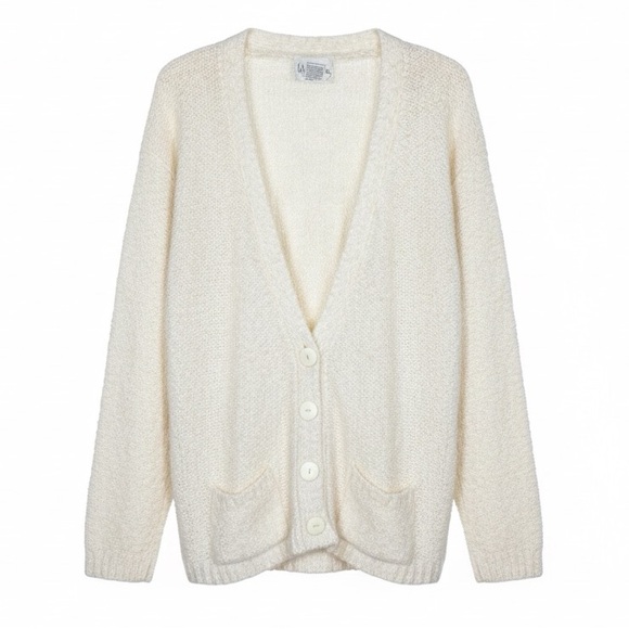 wye oaks Sweaters - WYE OAKS Women’s Cozy White Button Up Knit Cardigan